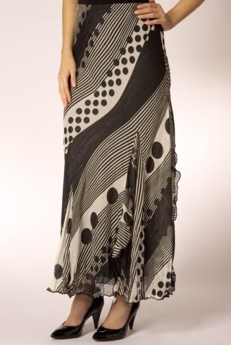 Per Una Monochrome Stripe and Spot Maxi Skirt clothing
