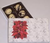 Scott's Cakes White Chocolate Truffles 1/2 Pound Poinsettia Box
