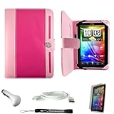Magenta Pink Protective Slim and Durable Professional Faux Leather Portfoli ....