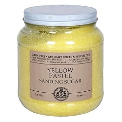 India Tree Yellow Pastel Sanding Sugar, 3.4 lb