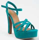 Bamboo AILEEN-21 Chunky High Heel Platform Strappy Open Toe Slingback Sandal