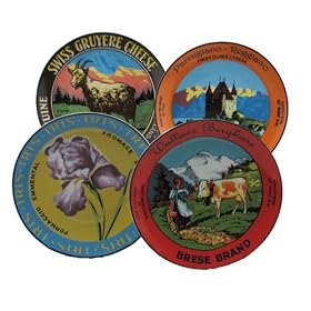 BIA Cordon Bleu Assorted Salad Dessert Plates, Set of 8, Gift Boxed, Fondue Cheese by BIA Cordon Bleu