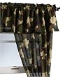 InStyle Home Collection Camouflage 81 by 15-Inch Window Valance, Brown