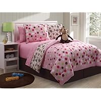 Victoria Classics MKY-3CS-TWIN-IN-MU Monkey 3-Piece Comforter Set, Multicolored