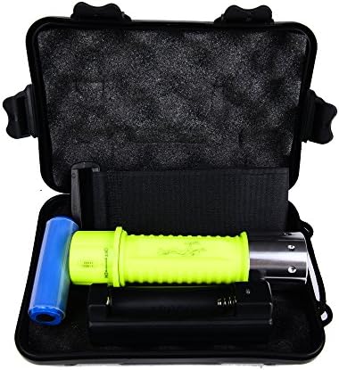 EZsport LED Submarine Flashlight with Velcro Wristband, 500 lumens, up to 80ft Underwater Torch, Lightweight, Color Yellow