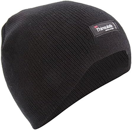 FLOSO® Childrens/Kids Plain Thinsulate Thermal Winter Beanie Hat (3M 40g) (7-10 Years) (Charcoal)