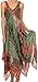 Sakkas Lala Smocked Back Handkerchief Hem V-Neck Sleeveless Dress