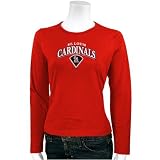 St Louis Cardinals Red Ladies Arch Logo Diamond Long Sleeve T-shirt