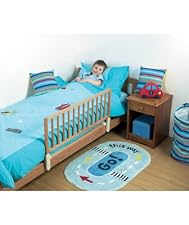 Adjustable Wooden Bed Guard - Antique