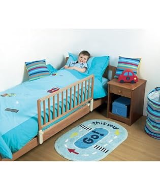 Adjustable Wooden Bed Guard - Antique