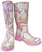 COACH PAISLEY SOHO PINK SIGNATURE RAIN BOOTS 10 NEW