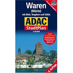 ADAC Stadtplan Waren (M�ritz) 1 : 20 000: Mit Klink, Torgelow und Vliest. Stadtinfogramm, Umgebungskarte, Cityplan und ADAC-Info