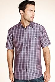 Classic Collar Grid Checked Shirt