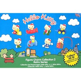 Hello Kitty Retro Series Figure Charm Collection 2 Set of 8 (Gachapon Toys)