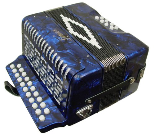 MusicalInstruments: Signature Music Button Accordion 21 Buttons, 8 Bass Accordion New 1201BL