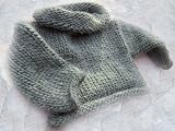 Handknit Baby Sweater In Luxurious Mohair