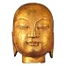 Hand carved Stone Buddha Head Statue With Gold Leaf
