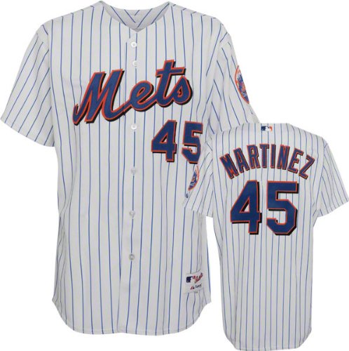 Pedro Martinez White Majestic MLB 2009 Home Royal Authentic New York Mets Jersey