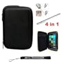 Slim High Quality Durable Nylon Case Custom Made For Barnes & Noble Nook eBook Reader + Includes a 4-Inch eBigvalue Determination Hand Strap + Executive Stylus Pen with Laser Pointer and LED Light