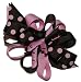 Hair Bows ~ New Chocolate Brown & Pink Large Dotted GrosGrain Loop Bow ~ Pageant Boutique