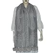 Scarf Stole Wool in Jacquard Design for Womens India with Pom-Pom 28 x 72 inches