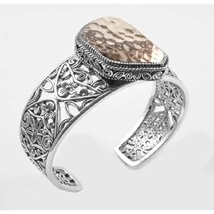 Barse Sterling Silver and Copper Abstract Cuff Bracelet Barse Sterling Silver and Copper Abstract Cuff Bracelet