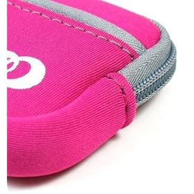 - Hot Pink Color JJAK1 High Quality Soft Mini Neoprene Sleeve with Front Pocket for Compact Sony CyberShot Carl Zeis Lens MHS-FS2/V MHS-FS1/W DSCHX5V DSC-HX7V/R DSC-HX9V DSC-H70 DSC-W370/R/G 10.1 12 12.1 12.2 14 14.1 14.2 16.0 MP Digital Camera (+ 1pc Name TAG) -- Best Seller on Amazon!