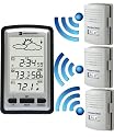 Ambient Weather WS-1280-X3 Wireless Weather Forecaster with Indoor Temperature, Humidity, Three Outdoor Temperature Remotes