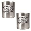 San Antonio Spurs NBA 2pc Stainless Steel Can Holder Set - Primary Logo by Great American Products
