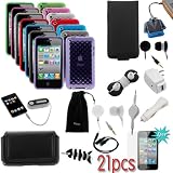GTMax 20 Items Essential Accessories Bundle kit for Apple iPod Touch 4 / 4th Generation