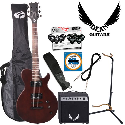 Dean EVO XM Satin Natural (EVOXM-SN) Electric Guitar & Amp Kit - Includes: Guitar Cable, Planet Waves 12 Pick Shredder Pack, Planet Waves Guitar Strap, Ultra Stand, TKL Gig Bag & Dean M10 Amp