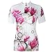 QinYing Women Breathable Cycling Jersey Red Flower Shirt Short Sleeve S
