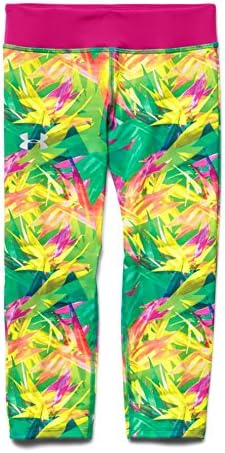 Under Armour Big Girls' HeatGear® Armour Printed Capri Youth Medium Persain