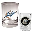 Washington Wizards NBA Rocks Glass & Square Shot Glass Set - Primary Logo by Great American Products