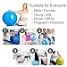 Ranbow Exercise Stability Ball, 2200lbs Anti Burst and Slip Yoga Balls, Perfect for Body Balance, Fitness Professional Grade Workout Equipment - 55cm/65cm/75cm Available w Pump and Exercise Guide