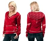 Detroit Red Wings Women's Deep V-Neck Fleece Hoodie Pullover - by Alyssa Milano