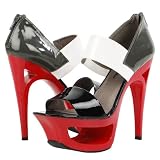 Mica03 Color Block High Heels BLACK
