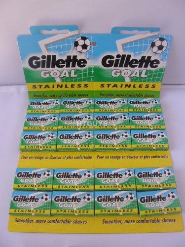100 Gillette GOAL Stainless Double Edge Razor Blades