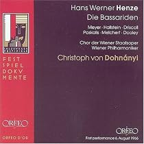 Hans Werner Henze: Die Bassariden