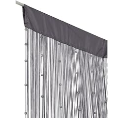 Fadenvorhang T�rvorhang Insektenschutz Perlen 90x250cm Helena grau