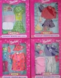Barbie Changin' Seasons FASHIONS Dress 'N Play Set of 4: Summer, Autumn, Winter & Spring - Easy to Dress (1997 Arcotoys, Mattel)