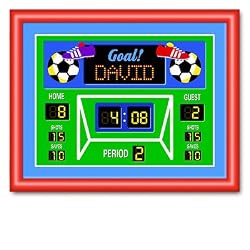 Game On Soccer Large Red Personalized Print