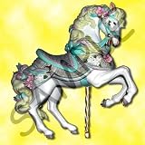 Carousel - Carousel Horse in Yellow - Light Switch Covers - 2 plug outlet cover