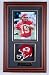 Mini Football Helmet and 8 x 10 Photograph Shadow Box Display Case (Black)
