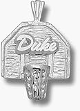 Duke Blue Devils Duke Basketball Backboard Pendant - Sterling Silver Jewelry