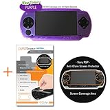 JAVOSkin Skin Case (Purple) w/ Anti Glare Screen Protector Bundle for Sony  ....
