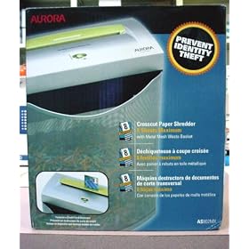 Aurora 8 Sheet Crosscut Paper Shredder