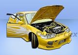 1988-1991 Honda Civic HB Urethane Vader Front Bumper