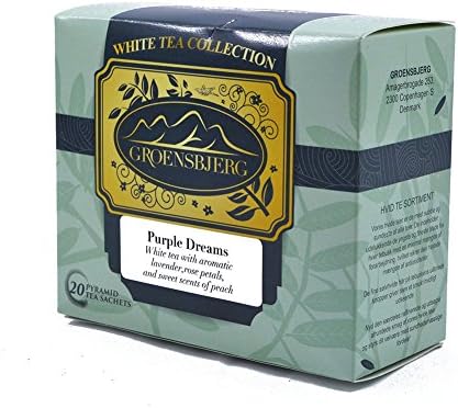 GROENSBJERG Purple Dreams Tea White Tea Organic Tea 1.41 ounce 40g 20 enveloped tea sachets
