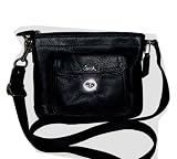 Coach Pebbled Leather Front Pocket Swing Pack CrossBody Bag 45012 Black